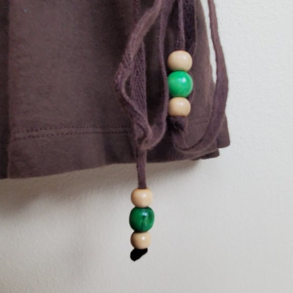 Energie Beaded Drawstring Waist Brown Tank Top Women's Small - Picture 7 of 12